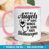 Angel with stethoscope| cute gift mug for nurse