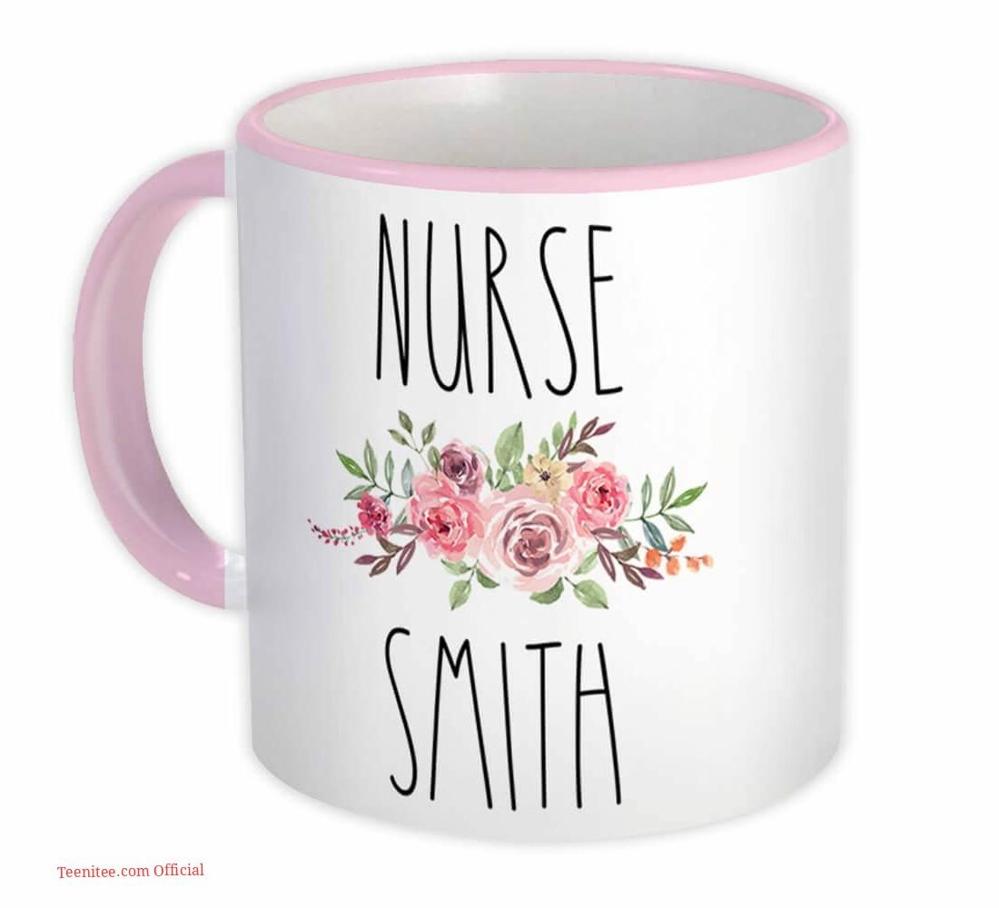 Beautiful floral mug| personalized mug gift for nurse