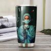 The nurse holding white rose| personalized gift tumbler for wife - 30 oz