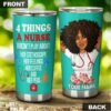 Black nurse life rule| personalized nurse tumbler gift