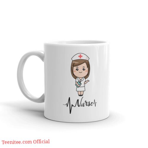 Chibi nurse heartbeat| lovely mug gift for nurse - 11oz