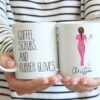 Coffee, scrub and rubber gloves| personalized gift mug for nurse - 15 oz