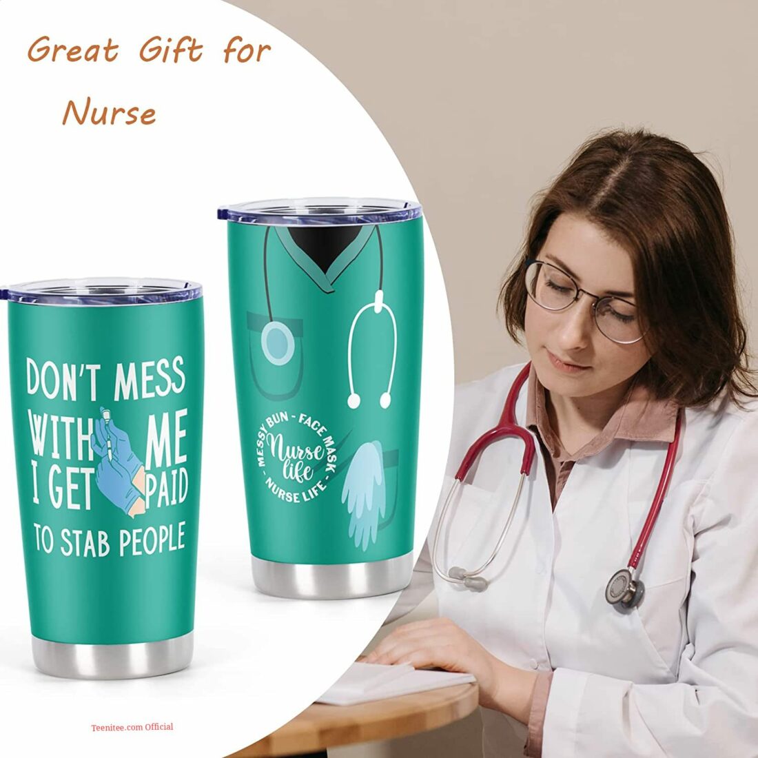 Cosictic tumbler gift for nurse| funny tumbler gift for nurse