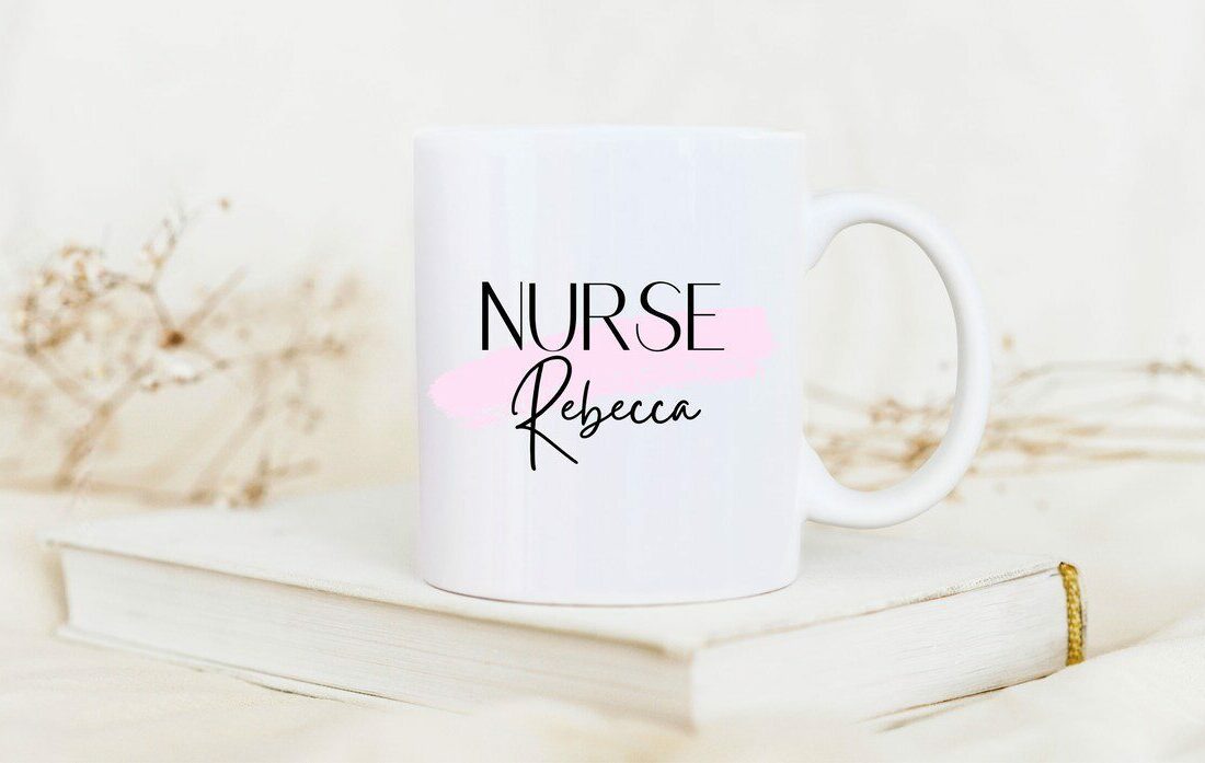 Nurse with custom name mug gift for your love - 15 oz