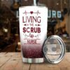 Living the scrub life| personalized nurse tumbler gift