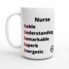 Nurse acronym mug, personalized gift mug for mom and wife
