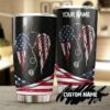 American flag wings nurse| personalized gift tumbler