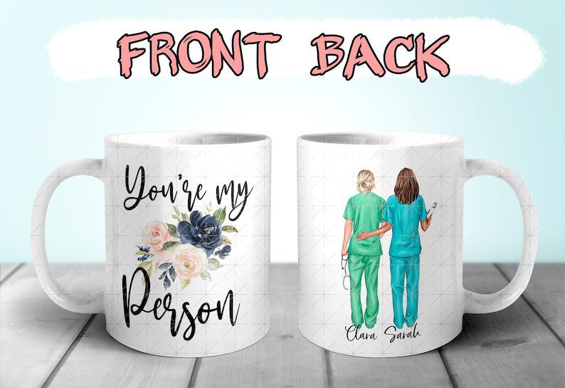 Nurse's best friend and floral| cute gift mug for friends and sister - 15 oz