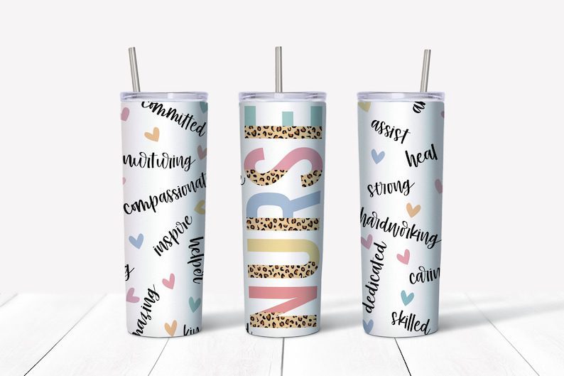 Inspire nurse leopard| cute gift tumbler for sister and daughter - 30 oz