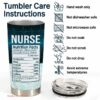 Nurse needles scrubs & rubber gloves - personalized tumbler gift