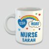 Personalised nhs hero rainbow| cute mug gift for nurse - 15 oz