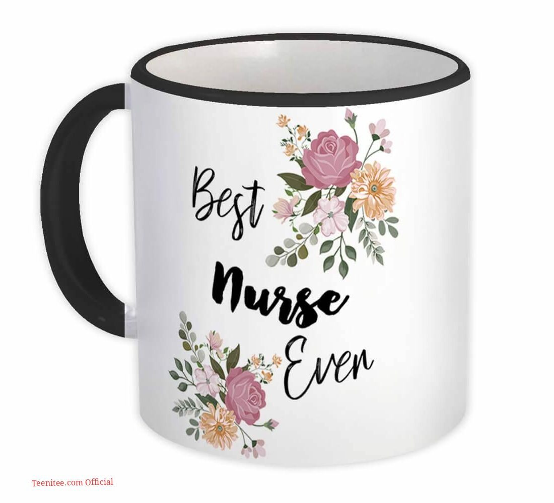 The best nurse ever floral boho vintage| cute gift mug