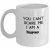 You can't scare a nurse| funny gift mug for mom and wife - 11oz